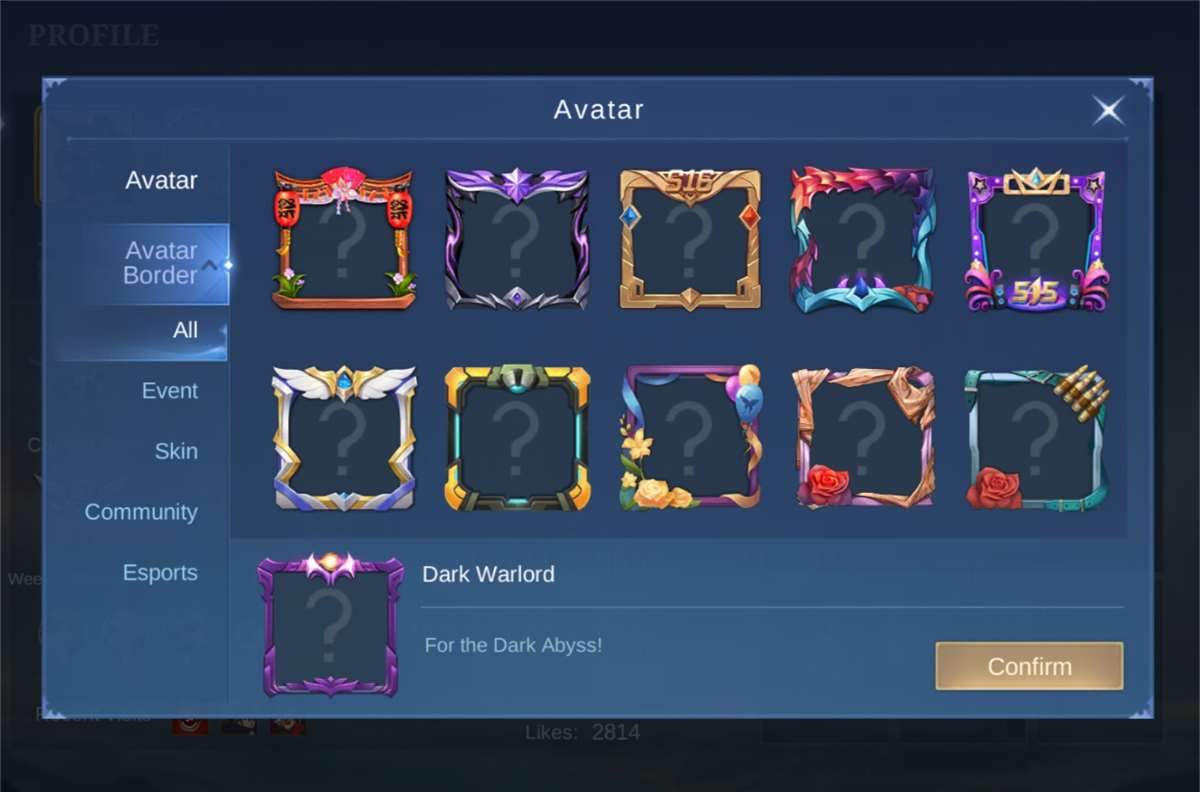 Game account sale Mobile Legends